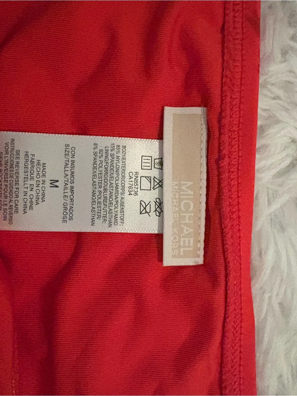 Michael Kors Red Halter Ring Bikini Set